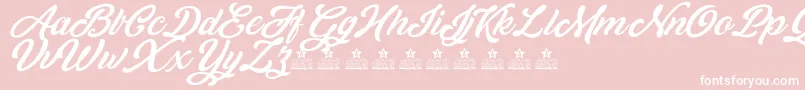 SkywalkerPersonalUse-Schriftart – Weiße Schriften auf rosa Hintergrund