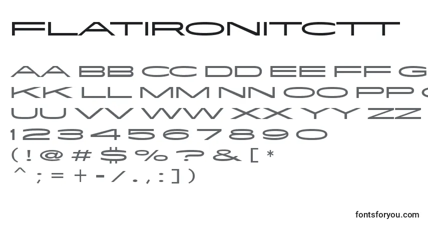 Fuente FlatironitcTt - alfabeto, números, caracteres especiales