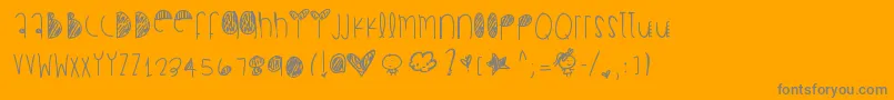 Comeovertonite Font – Gray Fonts on Orange Background