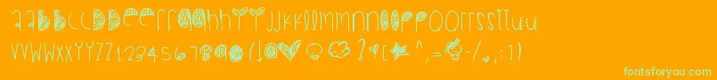 Comeovertonite Font – Green Fonts on Orange Background