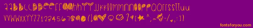 Comeovertonite Font – Orange Fonts on Purple Background