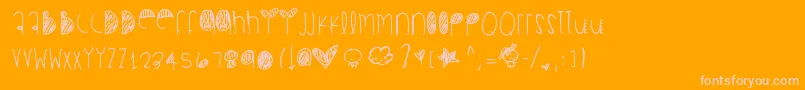 Comeovertonite Font – Pink Fonts on Orange Background