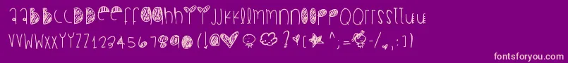 Comeovertonite Font – Pink Fonts on Purple Background