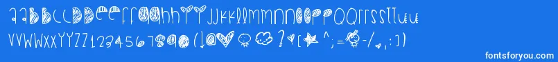 Comeovertonite Font – White Fonts on Blue Background