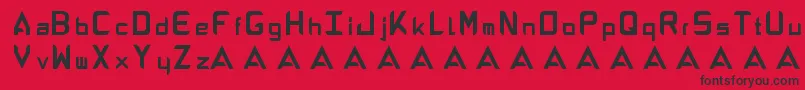 AbandonAlphabeta Font – Black Fonts on Red Background