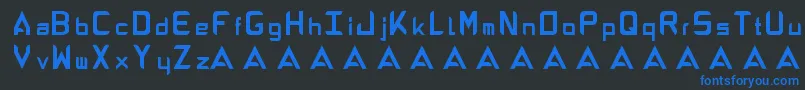 AbandonAlphabeta Font – Blue Fonts on Black Background