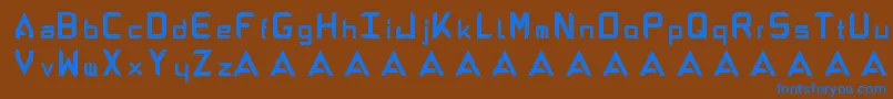 AbandonAlphabeta Font – Blue Fonts on Brown Background