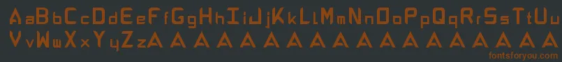 AbandonAlphabeta-Schriftart – Braune Schriften auf schwarzem Hintergrund