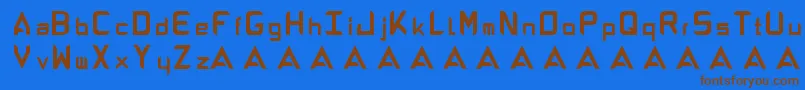 Police AbandonAlphabeta – polices brunes sur fond bleu