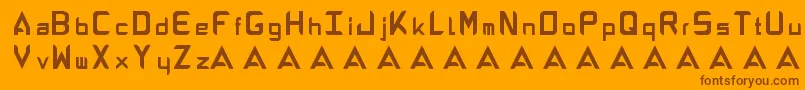 More about AbandonAlphabeta Font AbandonAlphabeta Font – Brown Fonts on Orange Background