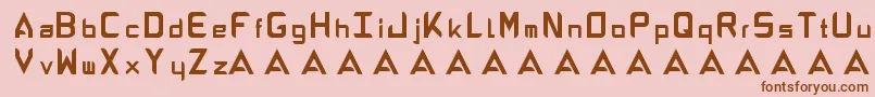 Police AbandonAlphabeta – polices brunes sur fond rose