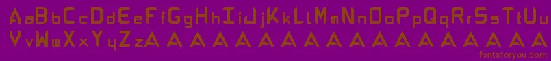 AbandonAlphabeta Font – Brown Fonts on Purple Background