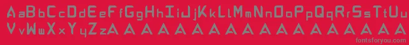 フォントAbandonAlphabeta – 赤い背景に灰色の文字