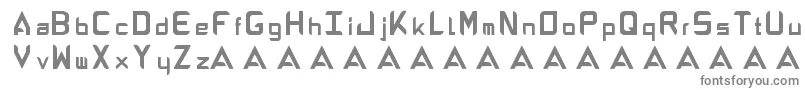 AbandonAlphabeta-fontti – harmaat kirjasimet valkoisella taustalla