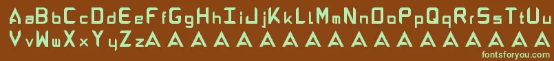 AbandonAlphabeta Font – Green Fonts on Brown Background