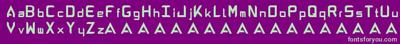 AbandonAlphabeta Font – Green Fonts on Purple Background