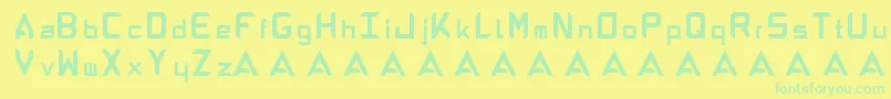 AbandonAlphabeta Font – Green Fonts on Yellow Background