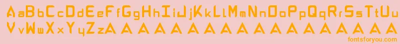 AbandonAlphabeta Font – Orange Fonts on Pink Background