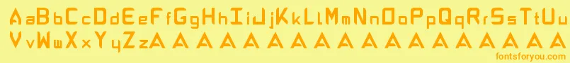 AbandonAlphabeta Font – Orange Fonts on Yellow Background