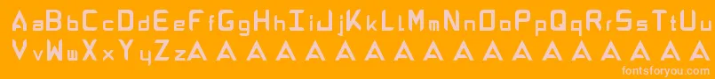 AbandonAlphabeta Font – Pink Fonts on Orange Background
