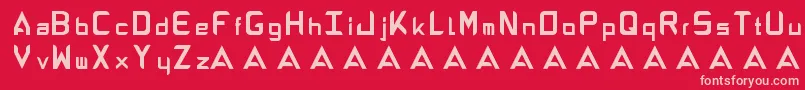 AbandonAlphabeta Font – Pink Fonts on Red Background