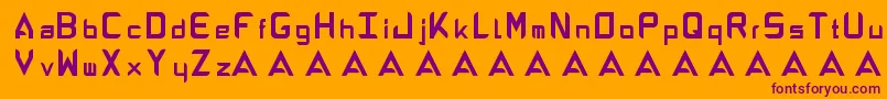 AbandonAlphabeta Font – Purple Fonts on Orange Background