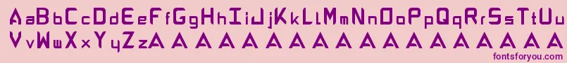 Czcionka AbandonAlphabeta – fioletowe czcionki na różowym tle