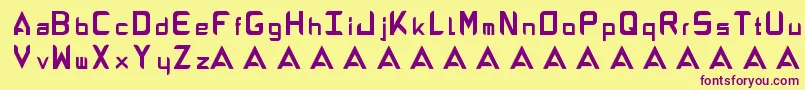 AbandonAlphabeta Font – Purple Fonts on Yellow Background