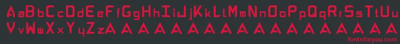 AbandonAlphabeta Font – Red Fonts on Black Background