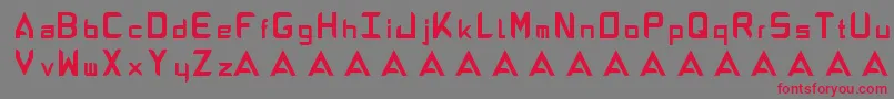 AbandonAlphabeta Font – Red Fonts on Gray Background