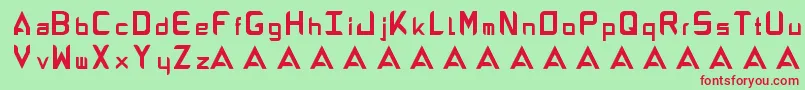 AbandonAlphabeta Font – Red Fonts on Green Background