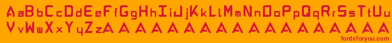 AbandonAlphabeta Font – Red Fonts on Orange Background
