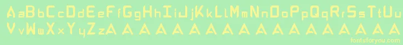 AbandonAlphabeta Font – Yellow Fonts on Green Background
