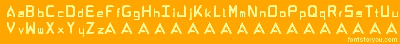 AbandonAlphabeta Font – Yellow Fonts on Orange Background