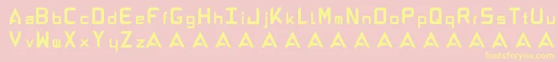 Saiba mais sobre a fonte AbandonAlphabeta Fonte AbandonAlphabeta – fontes amarelas em um fundo rosa