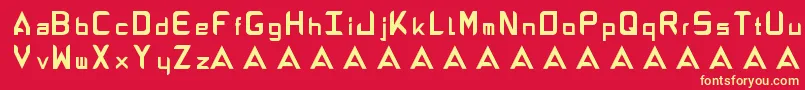 AbandonAlphabeta Font – Yellow Fonts on Red Background