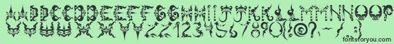 Tiranafont Font – Black Fonts on Green Background