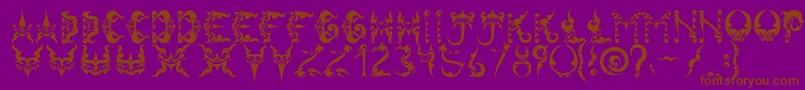 Tiranafont Font – Brown Fonts on Purple Background