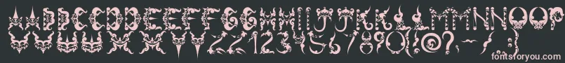 Tiranafont Font – Pink Fonts on Black Background