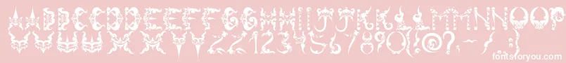 Tiranafont Font – White Fonts on Pink Background