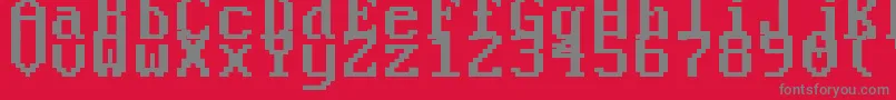 PerfectDosVga437Win Font – Gray Fonts on Red Background