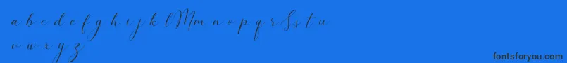 SimpleMonologueDemo-Schriftart – Schwarze Schriften auf blauem Hintergrund
