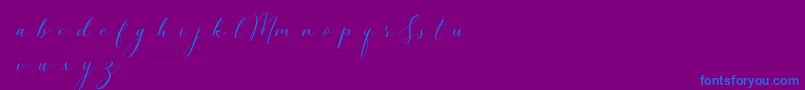 SimpleMonologueDemo Font – Blue Fonts on Purple Background