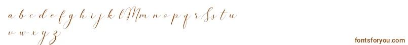 Шрифт SimpleMonologueDemo – коричневые шрифты на белом фоне