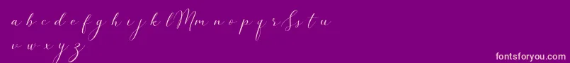 Police SimpleMonologueDemo – polices roses sur fond violet