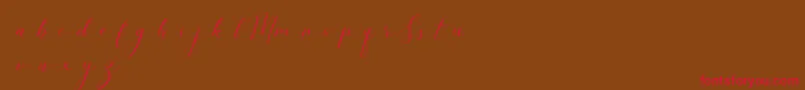 SimpleMonologueDemo Font – Red Fonts on Brown Background