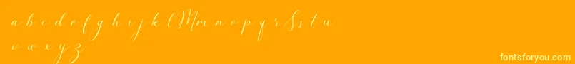 SimpleMonologueDemo Font – Yellow Fonts on Orange Background