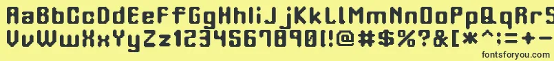 フォントOrangePhone – 黒い文字の黄色い背景