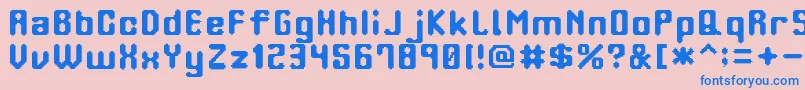fuente OrangePhone – Fuentes Azules Sobre Fondo Rosa