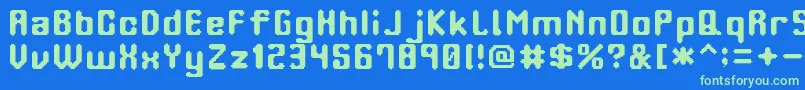 OrangePhone Font – Green Fonts on Blue Background